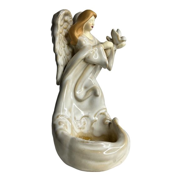 Yankee Candle Angel Figurine Tealight Votive Candle Holder Dove Bird Peace - Picture 5 of 8